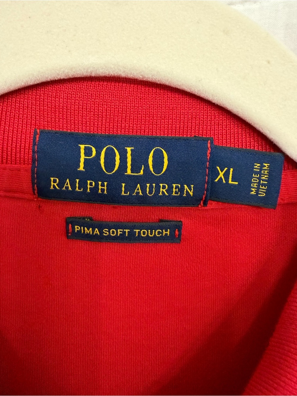 Polo by Ralph Lauren Red Pima Cotton Polo Shirt XL